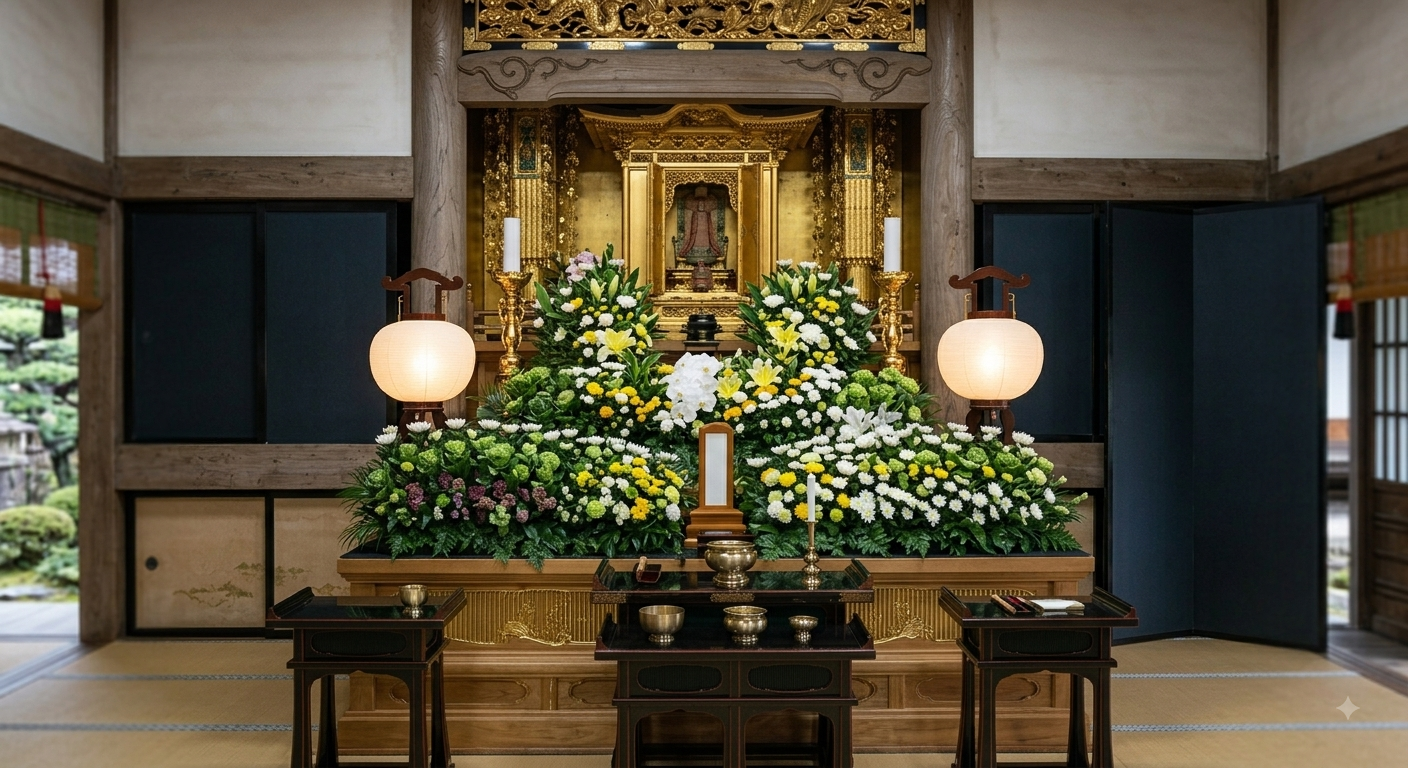 葬儀の祭壇